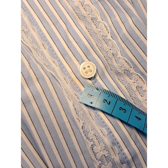 J.Crew Wren Lace-Trim Shirtdress in Stripe Blue White CK807 $188  Size 10NWT - Picture 13 of 13
